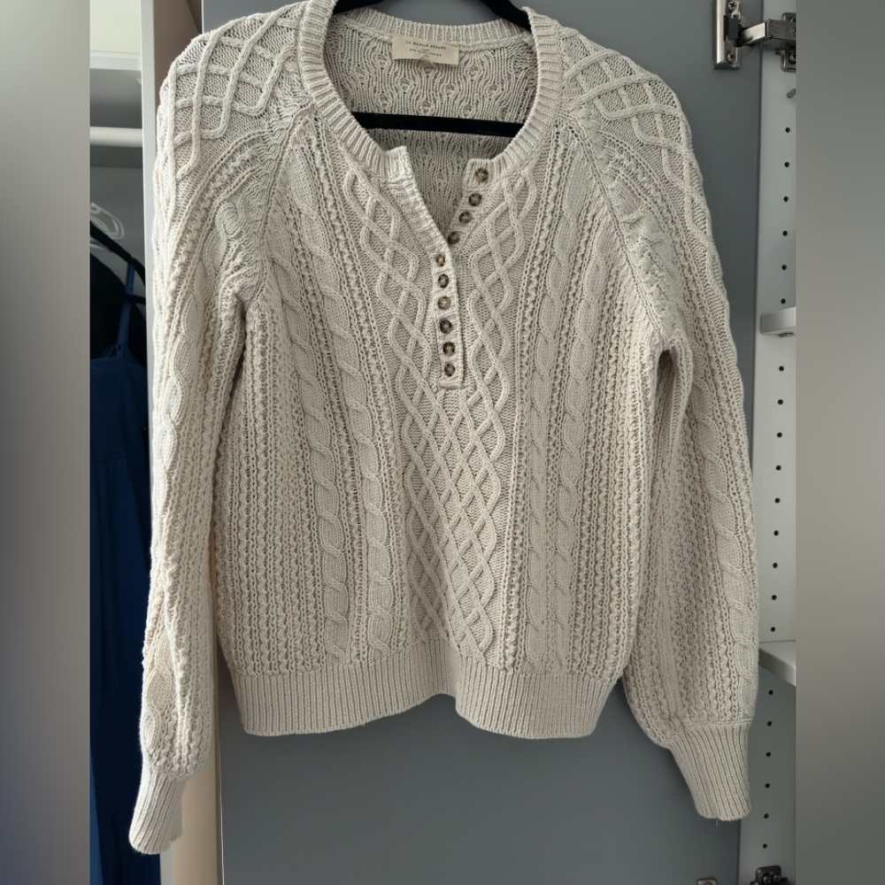 Sezane Bree Jumper (Cream, Size Medium)